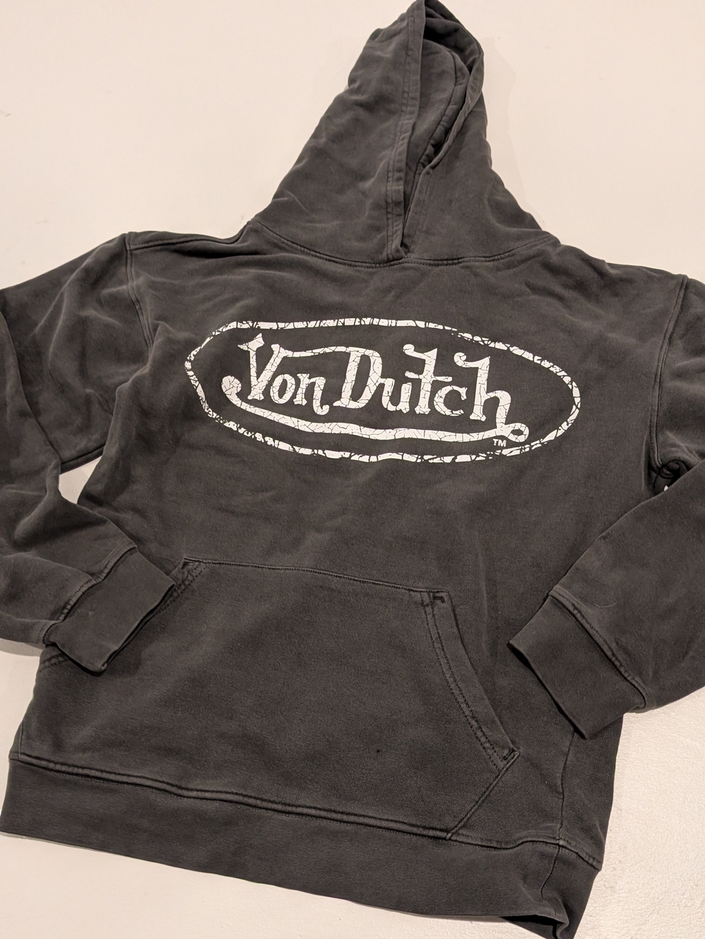 Von Dutch Black Graphic Logo Hoodie
